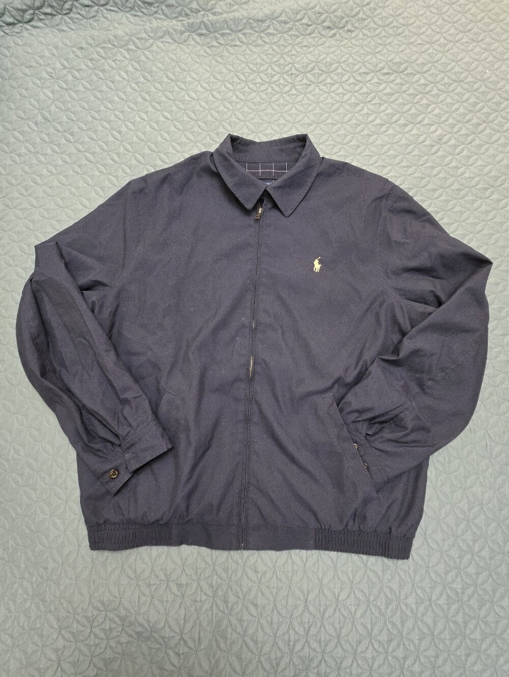 Polo by Ralph Lauren Navy Zip-Up Bomber Jacket with Pony Logo
